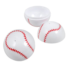 Empty Plastic Easter Eggs - Baseball Capsules 3" (24 PACK)