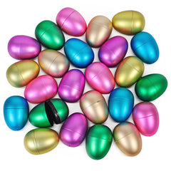 Empty Plastic Easter Eggs - Metallic 2-1/3" (24 PACK)