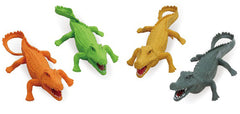 LARGE 9 INCH RUBBER PVC ALLIGATORS (sold by the pack of 4 asst gators )