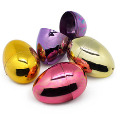 Empty Plastic Easter Eggs - Metallic 3" (4 PACK)