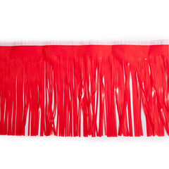 Float Drape - Vinyl Fringed 15" x 10' Red (EACH)