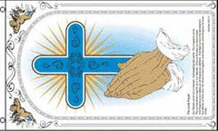PRAYING HANDS CROSS 3' x 5' RELIGIOUS FLAG (Sold by the piece)