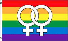 DOUBLE LARGE VENUS 3 x 5 PRIDE FLAG (Sold by the piece)