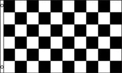 CHECKERED BLACK WHITE 2X3 FLAG (Sold by the piece)