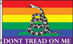 RAINBOW DONT TREAD ON ME 3 X 5 FLAG (Sold by the piece)
