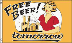 FREE BEER TOMORROW 3 X 5 FLAG (Sold by the piece)