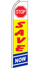 SUPER SWOOPER 15 FT STOP SAVE NOW FLAG (Sold by the piece)