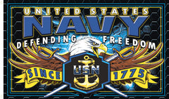 NAVY STRIKE FORCE DELUXE 3 X 5 FLAG ( sold by the piece )