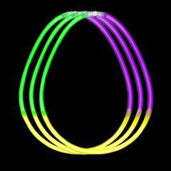 Glow Necklaces - Mardi Gras Tri-Color 22" (50 PACK)