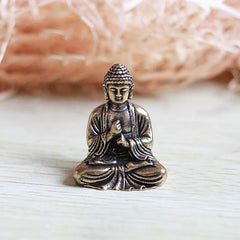 Wholesale Pure Brass Miniature Shakyamuni Buddha Decoration Home Decor Miniature Figurine New Home Decore Decorations for Home