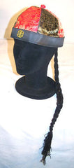 RED AND BLACK DRAGON CHINESE HAT (Sold by the piece)