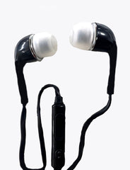 Black Soft Ear Earphones With Volume Button ( sold by the piece or bag of 10 )