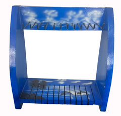 PAINTED WOOD DOLPHIN HANGING DISPLAY RACK #1 (Sold by the piece)