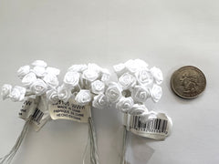 SILK AND WIRE SMALL ROSES ( sold by bag of 144)