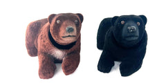 SET OF 1 BLACK & 1 DARK BROWN BOBBING HEAD BEARS (Sold by the SET)