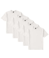 AXISM 5 PCS ALL WHITE BUNDLE DRI EASE OVERSIZED TSHIRT