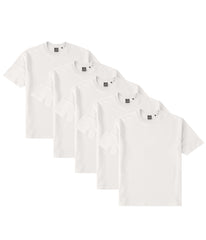 AXISM 5 PCS ALL WHITE BUNDLE DRI EASE OVERSIZED TSHIRT
