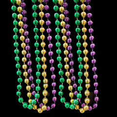 12 piece pack Mardis Gras Bead Necklaces