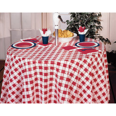 Table Cover - Round Red Gingham 82" (EACH)