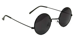 JL ROUND DARK LENSE BLACK FRAME SUNGLASSES (Sold by the piece or dozen)