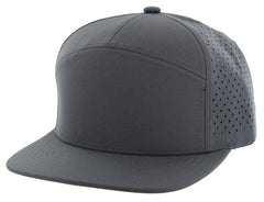 KAMEL 707 7 PANEL Hydro Performance Flat Adjustable Snapback Trucker Cap