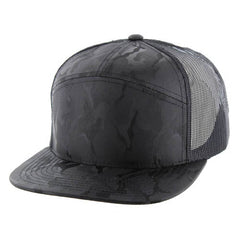 Kamel K707 100% POLYESTER CAMO 7 Panel Flat Adjustable Snapback Mesh Trucker Cap