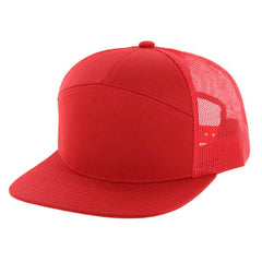 Kamel 707 7 Panel Flat Adjustable Snapback Mesh Trucker Cap