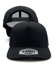 KAMEL 804 YOUTH 5 PANEL SOLID HIGH CROWN SLIGHT CURVE TRUCKER HAT