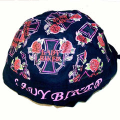 LADY BIKER BANDANA CAP / DORAG HAT (Sold by the piece) -* CLOSEOUT $1.25 EA