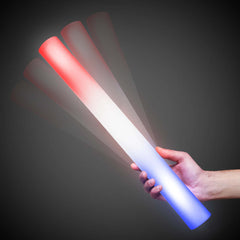 Light Up LED Patriotic Foam Baton 16" (EACH)