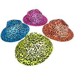 Leopard Print Gangster Hat Assortment 21.5" (DZ)