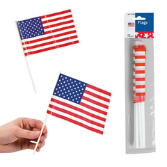 American Flags - Plastic 4" x 6" (Import) (DZ)