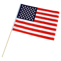American Flags - Poly 12" x 18" (Import) (DZ)