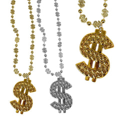 Beads - Dollar Sign 7mm 33" (DZ)