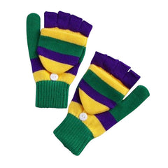 Mardi Gras Fingerless Gloves (EACH)