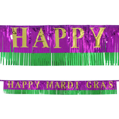 Mardi Gras Fringe Banner 12" x 8' (EACH)