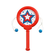 Mini Patriotic Plastic Spin Drums 4" (DZ)