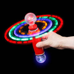 Light Up Double Ball Spin Wand Assorted 10.5" (EACH)