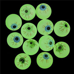 Bouncy Balls - Glow In The Dark Eyeballs 1.25" (DZ)
