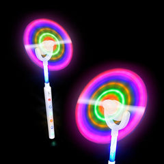 Light Up Swivel Spinner Wand - White 15" (EACH)