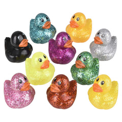 Glitter Rubber Duckling Assortment 1.5" (100 PACK)