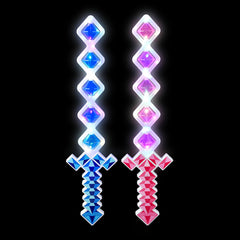 Light Up Diamond Shape Sword Assorted 23" (EACH)