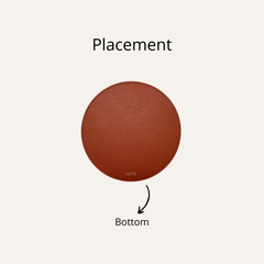 Vegan Leather Mousepad - Round (Name Printing)