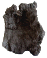 BLACK NATURAL RABBIT SKIN PELT (Sold by the piece of dozen )