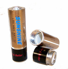 BATTERY SHAPED AA STASH PILL BOX (sold by the piece OR DOZEN )