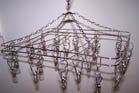 SQUARE FLAG / TEE SHIRT DISPLAY HANGING 20 PC CLIP RACK (Sold by the piece) *- CLOSEOUT NOW $ 7.50 EA