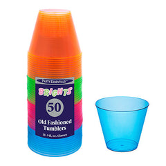 Neon Plastic Tumbler Assortment 9 oz (50 PACK)