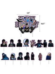 1707BA Wednesday Theme Birthday Party Layout Halloween Balloon Scene Decoration Disposable Tablecloth Plate Cutlery Paper - WHOLESALE USA SUPPLY