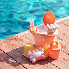 1607TA Thickened Shatter-Resistant Children's Beach Toy Suit Sand Shovel Shower Bucket Sand Digging Snow Playing Snow Fighting Snow Shovel Winter