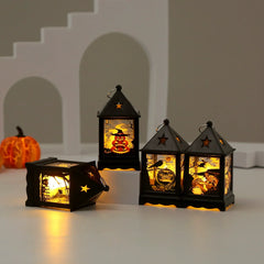 1707BA Halloween Wind Light LED Portable Pumpkin Lamp Holiday Atmosphere Creative Night Light Decoration Props Layout Small Ornaments